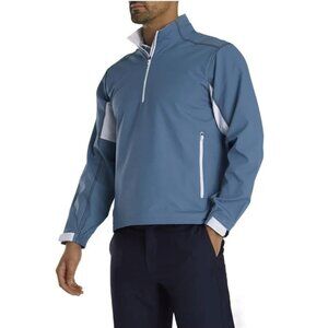 Footjoy 1/2 Zip Sport Golf Windshirt Blue Adjustable Cuffs Great Condition L